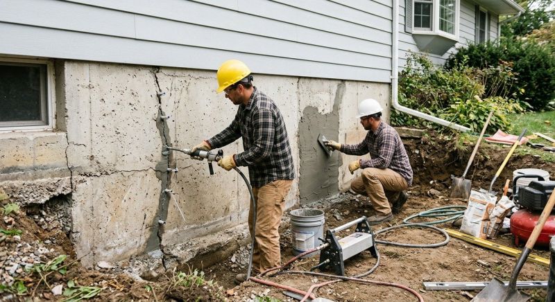 Basement Foundation Repair in Plainville, MA
