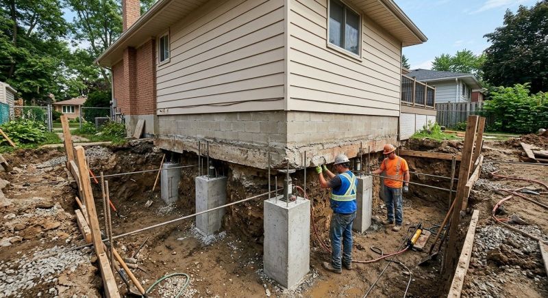 Basement Underpinning in Middleboro, MA