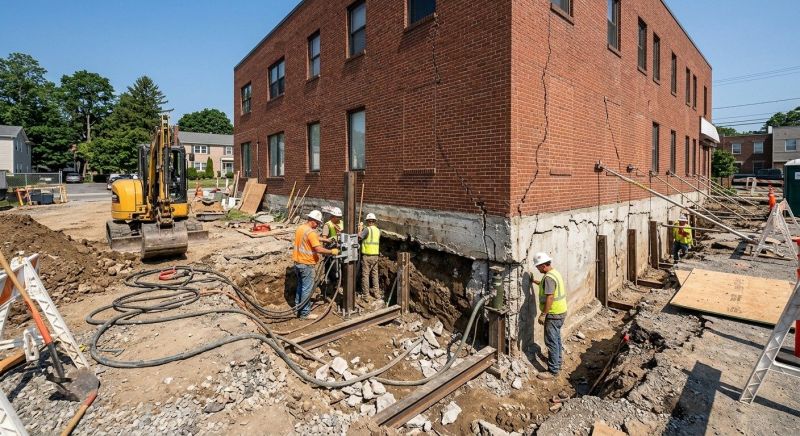 Building Foundation Repair in Hingham, MA