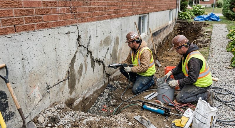 Cracked Foundation Repair in Braintree, MA