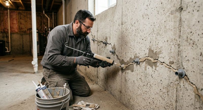 Cracked Foundation Repair in Bridgewater, MA