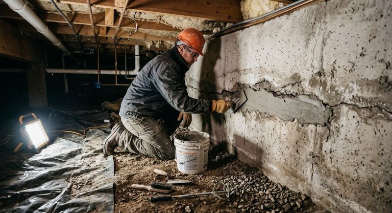 Cracked Foundation Repair in Hingham, MA