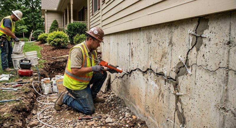 Cracked Foundation Repair in North Dartmouth, MA