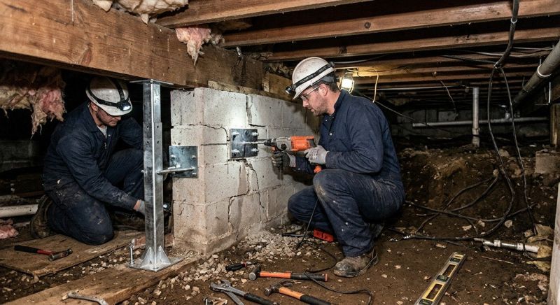 Crawlspace Foundation Repair in Bridgewater, MA