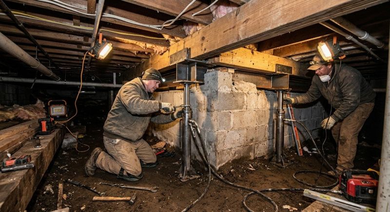 Crawlspace Foundation Repair in Middleboro, MA