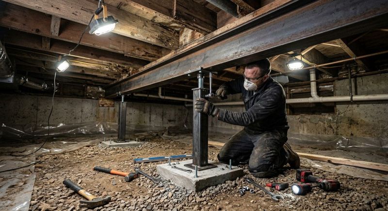 Crawlspace Structural Repair in Middleboro, MA