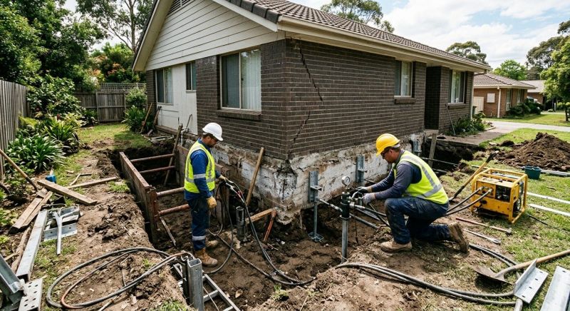 Exterior Foundation Repair in Middleboro, MA