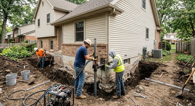 Exterior Foundation Repair in Middleboro, MA