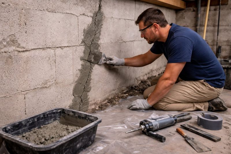 Foundation Crack Repair in Avon, MA