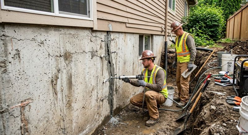 Foundation Crack Sealing in Middleboro, MA