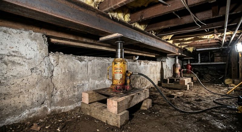 Foundation Jacking in Marshfield, MA
