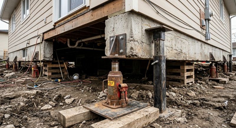 Foundation Jacking in Marshfield, MA
