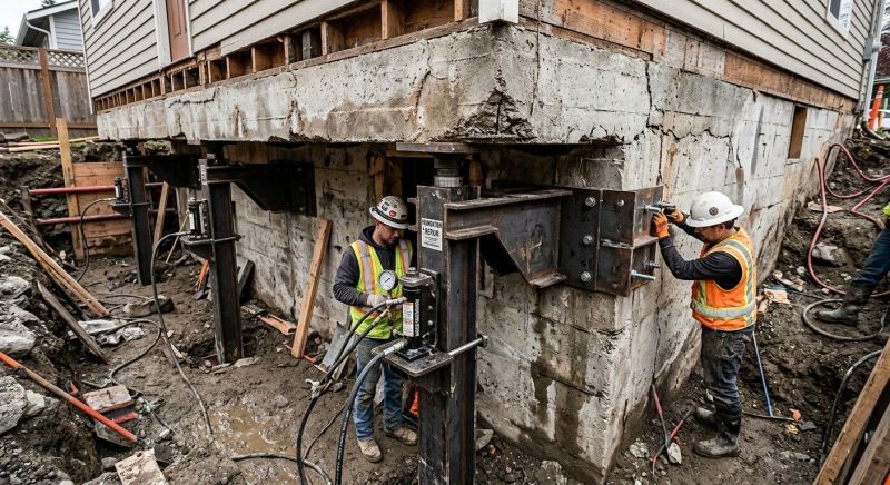 Foundation Lifting in Marshfield, MA