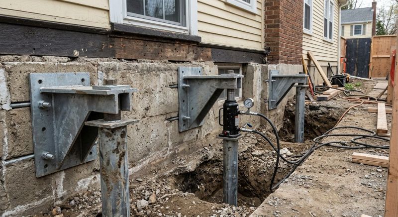 Foundation Pier Leveling in Middleboro, MA