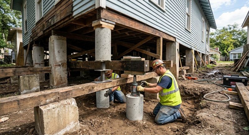 Foundation Pier Repair in Middleboro, MA