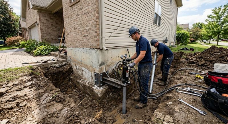 Foundation Settlement Repair in Middleboro, MA