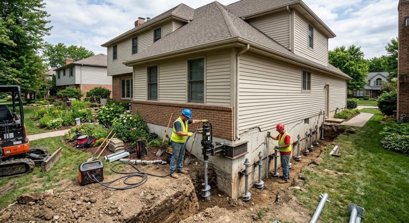 Helical Pile Installation in Middleboro, MA