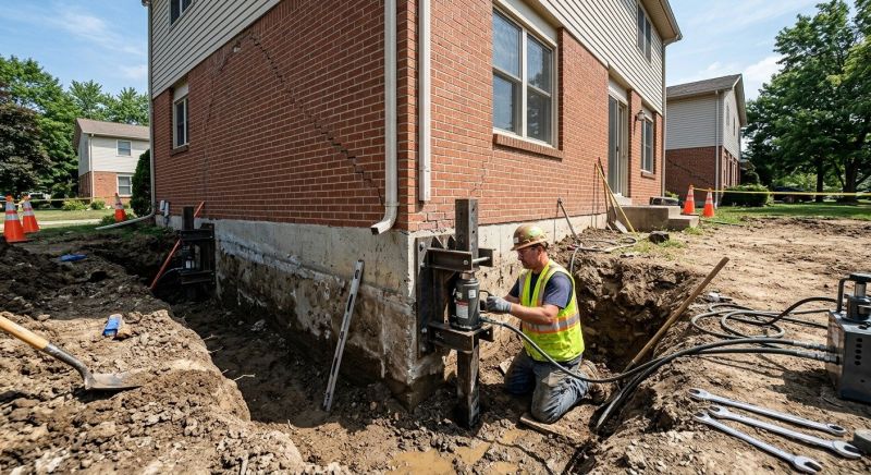Sinking Foundation Repair in Berkley, MA
