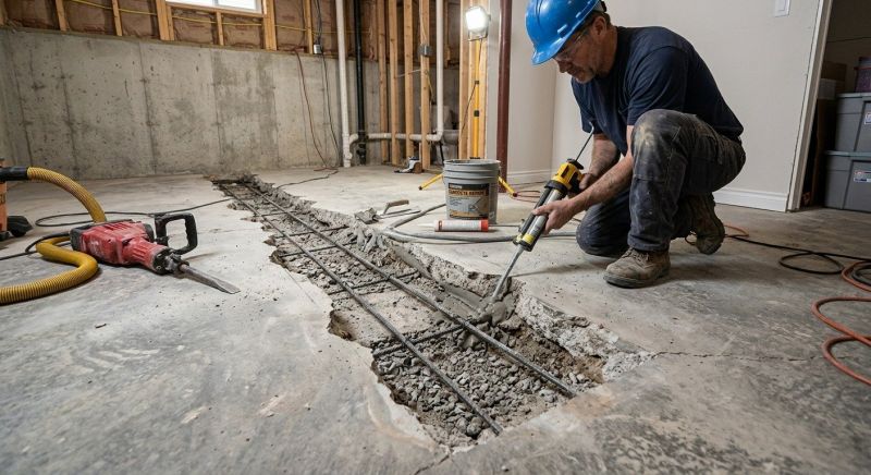 Slab Foundation Repair in Middleboro, MA